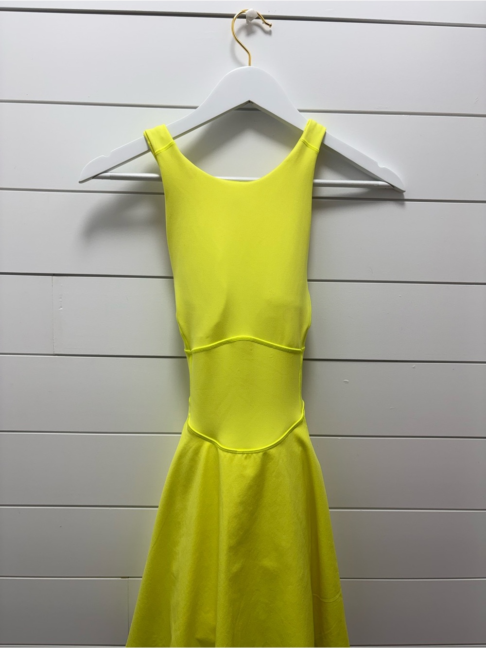 Lululemon Bright Neon Yellow Fit-and-Flare Dress
